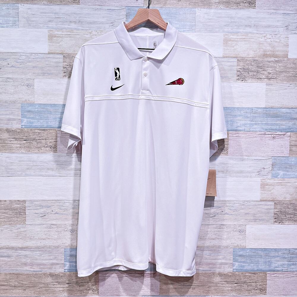 Sioux Falls Skyforce NBA G League Nike Golf Dri Fit Polo Shirt White Mens XL